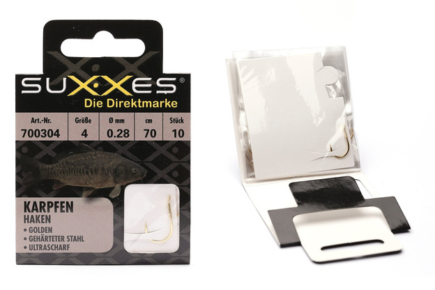 700301 - SUXXES HACZYK Z PRZYPONEM KARP GOLD 1/10szt