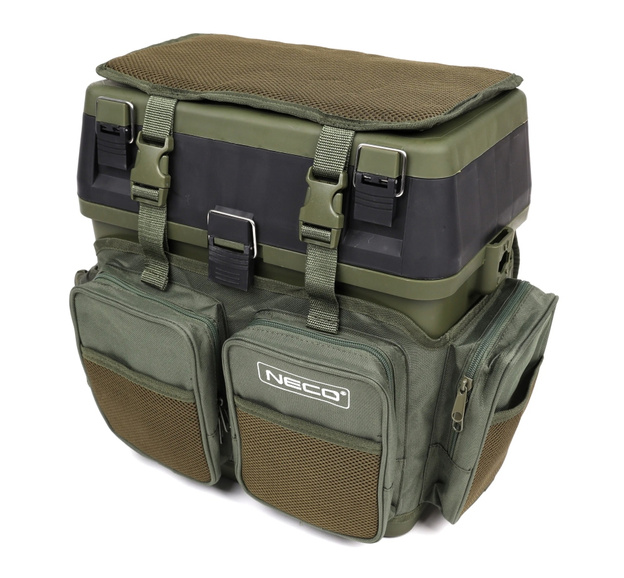 SIEDZISKO WĘDKARSKIE KUFER NECO Z PLECAKIEM