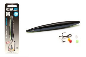 5 - SAVAGE GEAR LINE THRU SANDEEL - BLACK N YELLOW GLOW