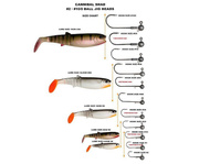 GUMA SAVAGE GEAR CANNIBAL SHAD - CHARTREUSE PUMPKIN