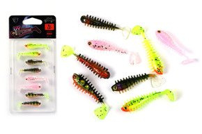 ZESTAW GUMvFOX RAGE MICRO SPIKEY FRY UV MIXED 8szt