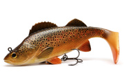 6020 - DAM GUMA EFFZETT NATURAL PERCH PADDLE TAIL - BROWN TROUT