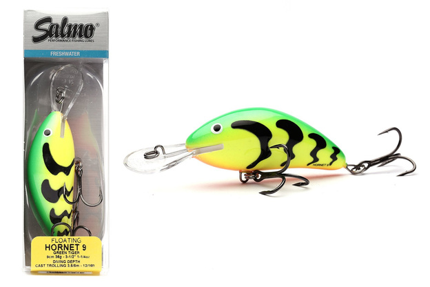 WOBLER SALMO HORNET FLOATING 9cm- GREEN TIGER
