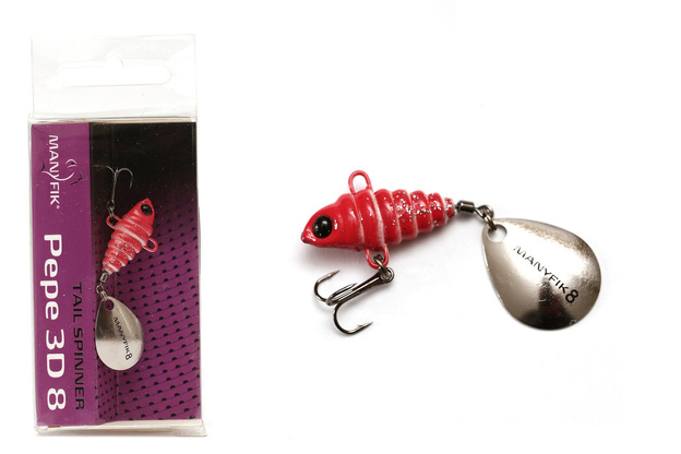 P005 - MANYFIK WIRUJĄCY OGONEK PePe 3D - CZERWONY