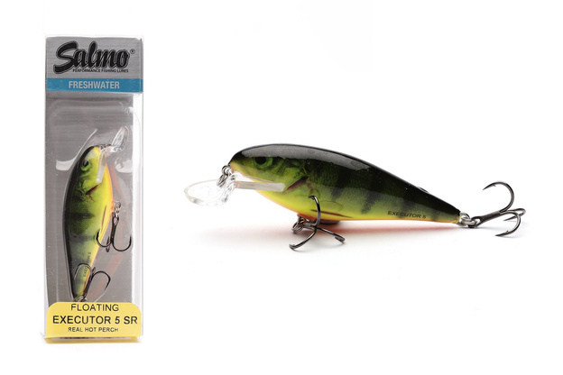WOBLER SALMO EXECUTOR SHALLOW RUNNER 9cm- REAL HOT PERCH