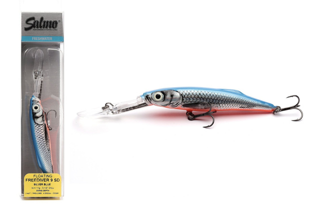 WOBLER SALMO FREEDIVER SDR 9cm- SILVER BLUE