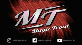 9949301 - MAGIC TROUT NAKLEJKA WĘDKARSKA LOGO