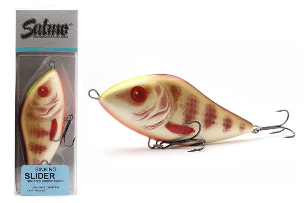WOBLER SALMO SLIDER SINNKING 12cm - SPOTTED BROWN PERCH