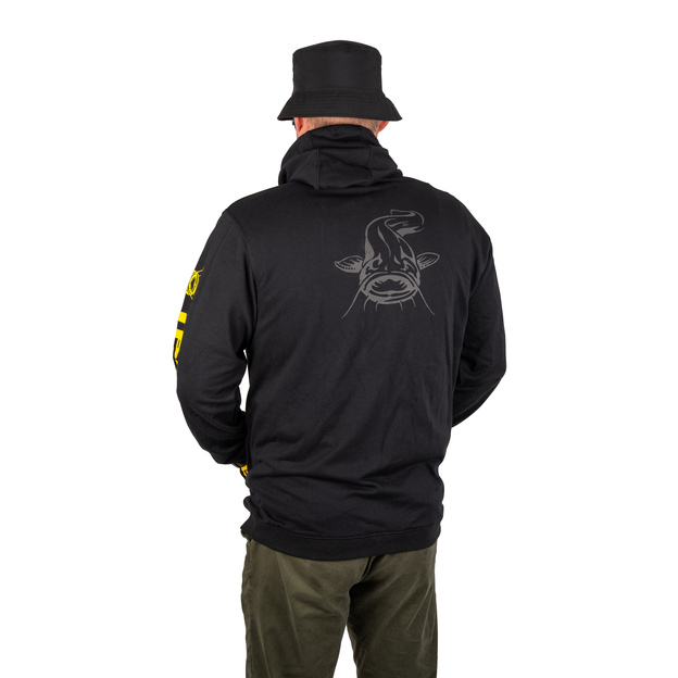 BLUZA Z KAPTUREM BLACK CAT BLACK ZIPPED HOODY