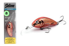 UNIKATOWY WOBLER SALMO RATTLIN HORNET F 5,5cm - UV ORANGE CRUSH