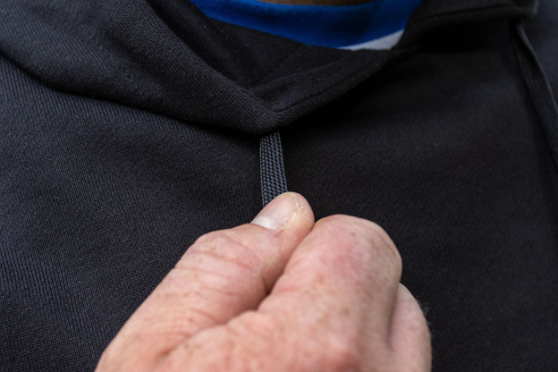 BLUZA Z KAPTUREM PRESTON BLACK FRENCH TERRY