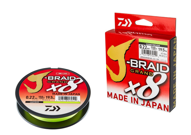 PLECIONKA DAIWA J-BRAID GRAND X8 CHARTREUSE 270m