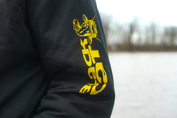 BLUZA Z KAPTUREM BLACK CAT BLACK ZIPPED HOODY