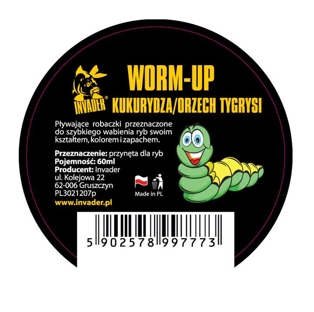 KULKI WORM UP INVADER - KUKURYDZA / ORZECH TYGRYSI 60ml