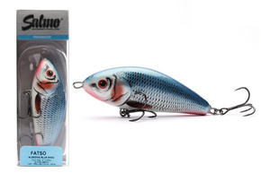 WOBLER SALMO FATSO SINKING 8cm - BLEEDING BLUE SHAD