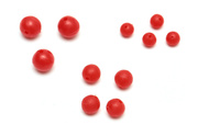 KORALIKI AQUANTIC RED FLUO 12mm/5szt