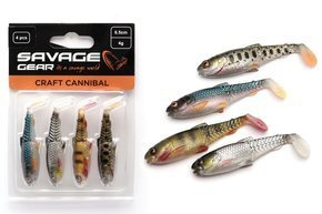 GUMA SAVAGE GEAR CRAFT CANNIBAL CLEAR WATER MIX 6,5cm