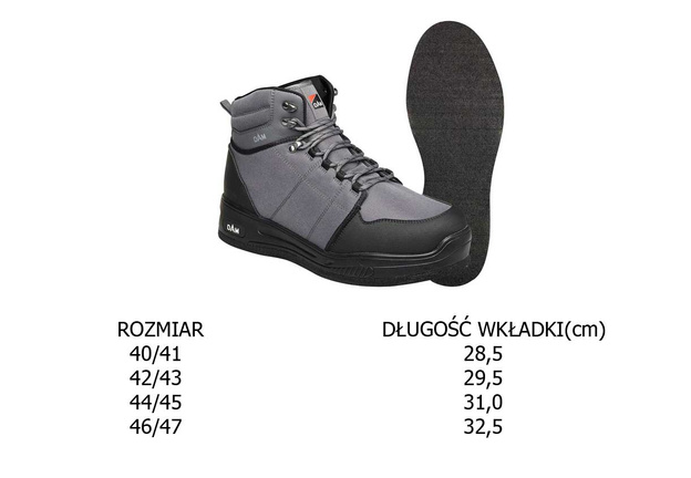 BUTY DO BRODZENIA DAM ICONIC Z PODESZWĄ FILCOWĄ