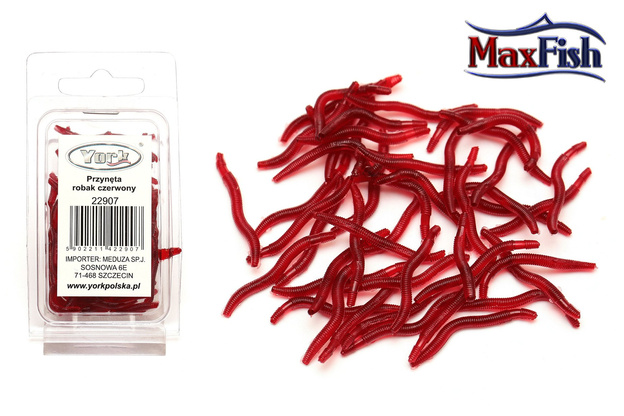 22907 - YORK SZTUCZNA PRZYNĘTA CZERWONE ROBAKI