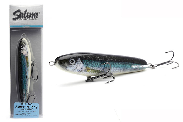 WOBLER SALMO SWEEPER SINKING 17cm - HOLO SMELT
