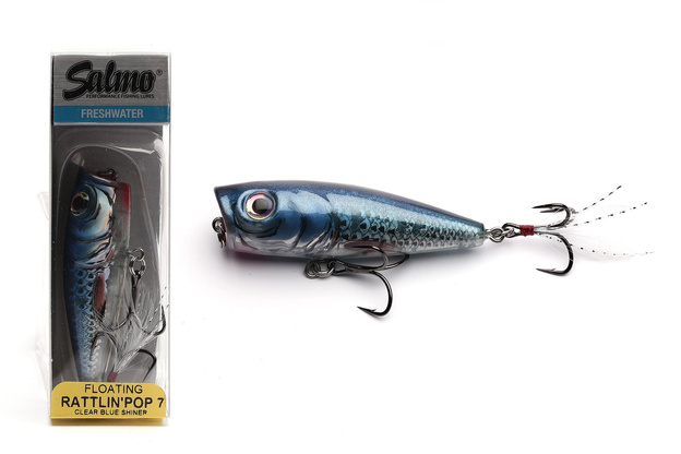 WOBLER SALMO RATTLIN POP F 7cm-CLEAR BLUE SHINER