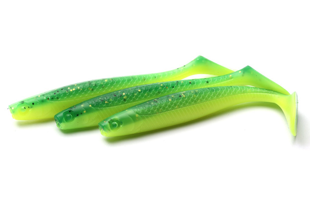 GUMA RON THOMPSON SLIM SHAD PADDLE 10cm - UV GREEN LIME