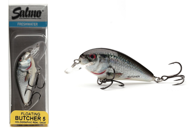 WOBLER SALMO BUTCHER FLOATING 5cm-HOLOGRAPHIC REAL DACE