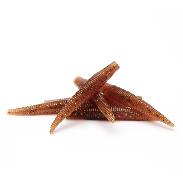 GUMY WESTIN NED WORM TPE 5,5cm/6szt - MOTOROIL PEPPER UV