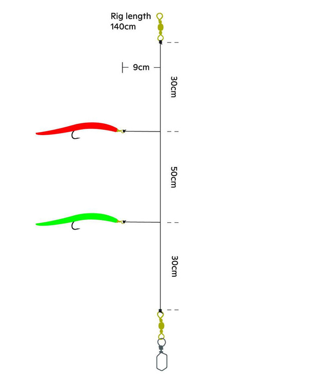 PRZYWIESZKA MORSKA KINETIC SABIKI GUMMI-MAKK 8/0