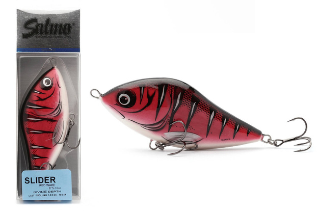 WOBLER SALMO SLIDER SINKING 12cm - RED WAKE