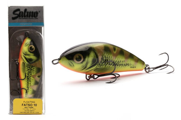 WOBLER SALMO FATSO FLOATING 10cm - MAT TIGER