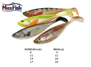 604 - DAM GUMA EFFZETT STRIKE SHAD - MOTOROIL/CHATREUSE