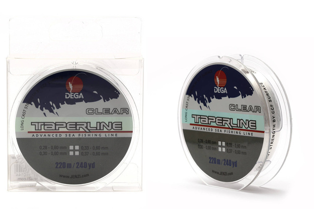 ŻYŁKA DEGA TAPER LINE CLEAR 0,28mm-0,60mm/220m
