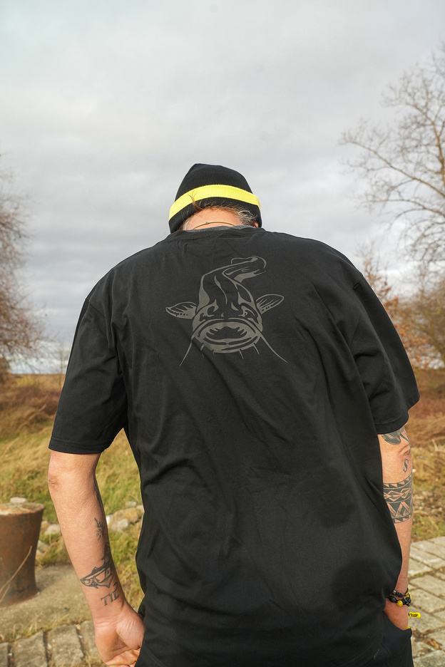 T-SHIRT BLACK CAT LOGO BLACK