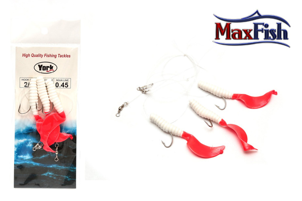 PRZYWIESZKA DORSZOWA TWISTER RED/WHITE YORK