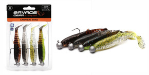 ZESTAW GUM SAVAGE GEAR CANNIBAL SHAD CLEAR WATER MIX 8cm