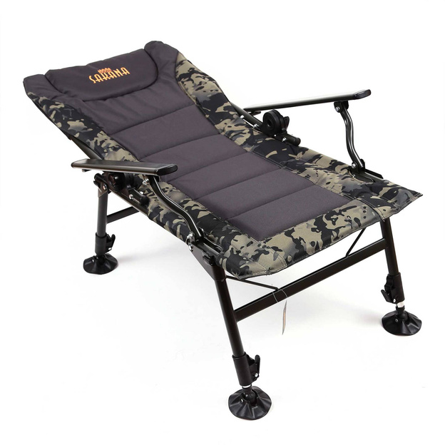 FOTEL WĘDKARSKI Z REGULACJĄ OPARCIA SAKANA CAMO