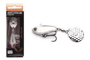 717 - SAVAGE GEAR PRZYNĘTA FAT TAIL SPIN - WHITE SILVER