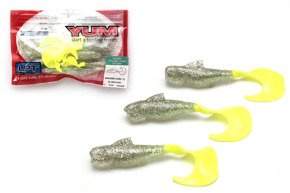 GUMY YUM SAMURAI CURLY SILVER/CHART 7,6cm/10szt
