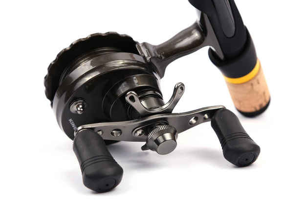 WĘDKA PODLODOWA Z KOŁOWROTKIEM KINETIC YELLOW ICE 48cm