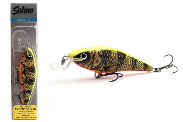 WOBLER SALMO EXECUTOR SHALLOW RUNNER 7cm - GOLD FLUO PERCH