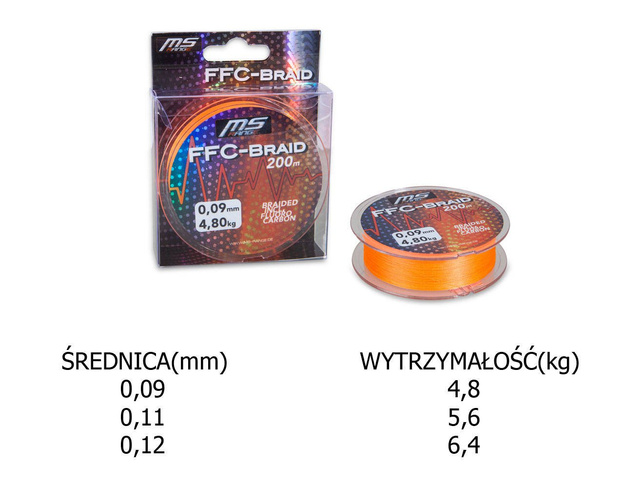 PLECIONKA MS RANGE FFC 200m - ORANGE