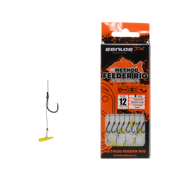 PRZYPONY GENLOG METHOD FEEDER RIG PUSHSTOP 12/8cm