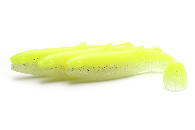 GUMA SAVAGE GEAR CANNIBAL SHAD - FLOU YELLOW GLOW