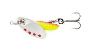 OBROTÓWKA SAVAGE GEAR GRUB SPINNERS - SILVER RED YELLOW