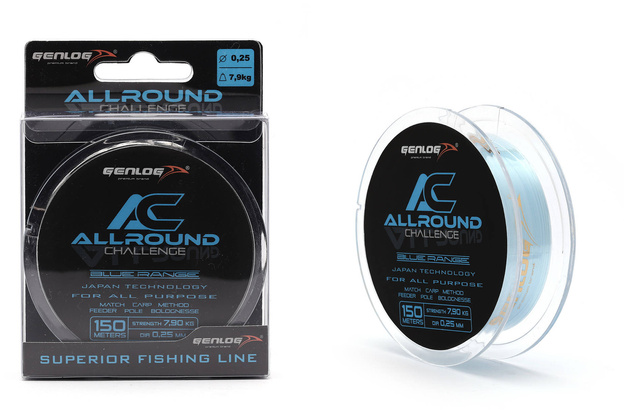 ŻYŁKA GENLOG ALLROUND CHALLENGE BLUE RANGE 150m