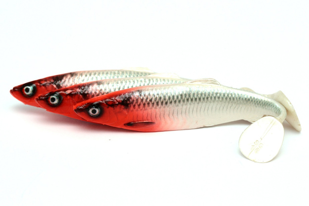 636 - SAVAGE GEAR GUMA 4D HERRING SHAD - RED HEAD
