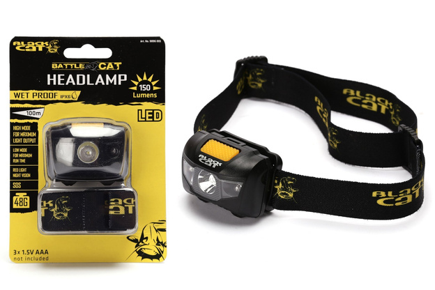 LATARKA CZOŁOWA BLACK CAT BATLE CAT