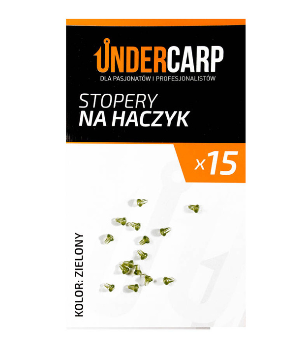 STOPERY NA TRZONEK HAKA UNDERCARP ZIELONE 15szt
