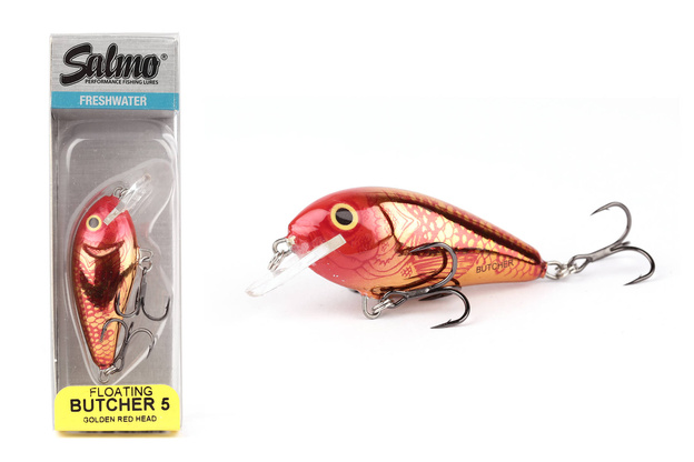 WOBLER SALMO BUTCHER FLOATING 5cm-GOLDEN RED HEAD